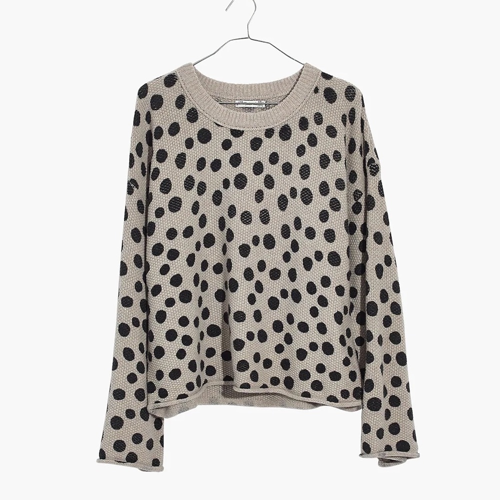 Madewell Leopard Dot Pullover Sweater Size XL